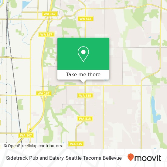 Mapa de Sidetrack Pub and Eatery, 10700 SE 208th St Kent, WA 98031