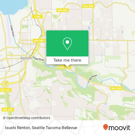 Mapa de Isushi Renton, Maple Valley Hwy Renton, WA 98058