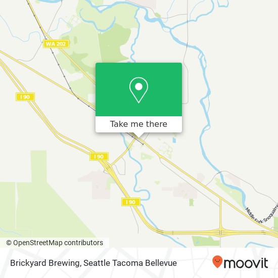Mapa de Brickyard Brewing, 101 W North Bend Way North Bend, WA 98045