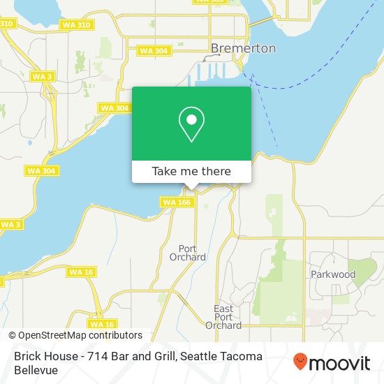 Brick House - 714 Bar and Grill, 714 Bay St Port Orchard, WA 98366 map