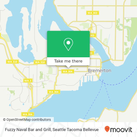 Mapa de Fuzzy Naval Bar and Grill, 416 Naval Ave Bremerton, WA 98337