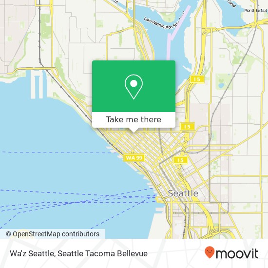 Mapa de Wa'z Seattle, 411 Cedar St Seattle, WA 98121