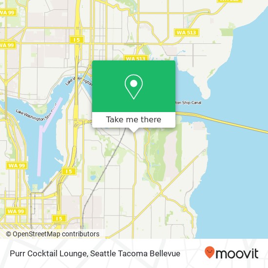 Mapa de Purr Cocktail Lounge, 2307 24th Ave E Seattle, WA 98112