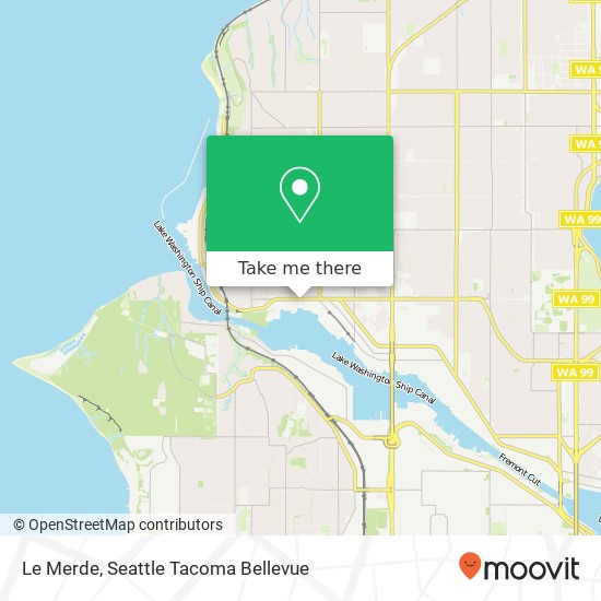 Mapa de Le Merde, 2607 NW Market St Seattle, WA 98107