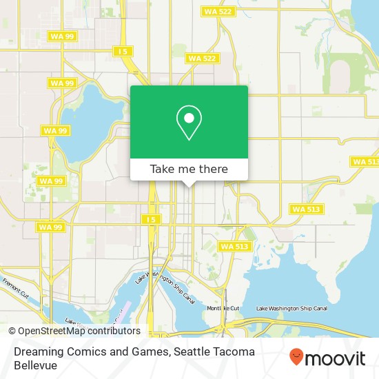 Dreaming Comics and Games map