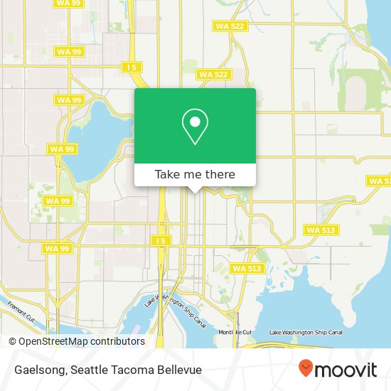 Mapa de Gaelsong, 1314 NE 56th St Seattle, WA 98105