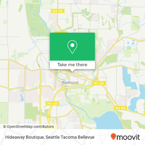 Mapa de Hideaway Boutique, 7945 Gilman St Redmond, WA 98052