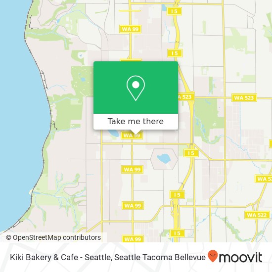 Mapa de Kiki Bakery & Cafe - Seattle, 13200 Aurora Ave N Seattle, WA 98133