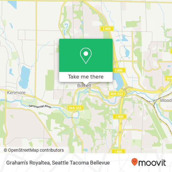 Mapa de Graham's Royaltea, 10035 Main St Bothell, WA 98011