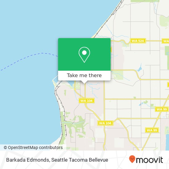 Mapa de Barkada Edmonds, 622 5th Ave S Edmonds, WA 98020