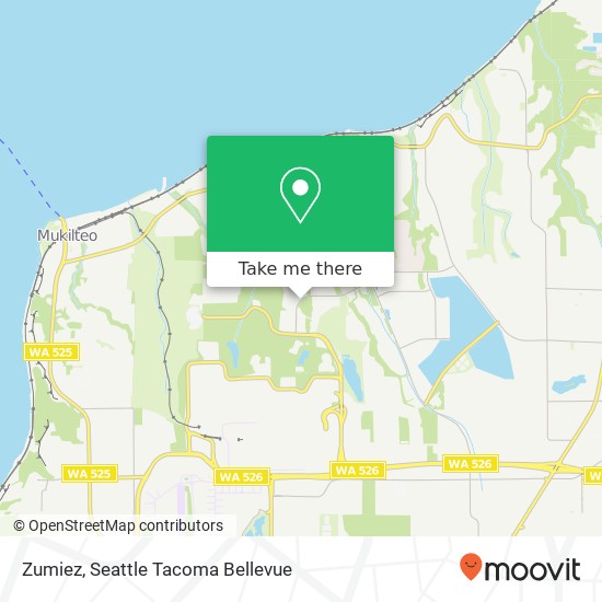 Mapa de Zumiez, 6300 Merrill Creek Pkwy Everett, WA 98203