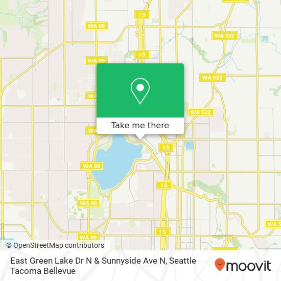 East Green Lake Dr N & Sunnyside Ave N map