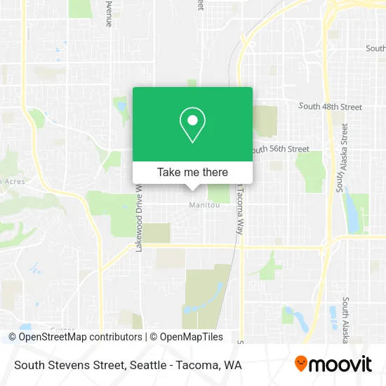 South Stevens Street map