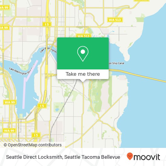 Mapa de Seattle Direct Locksmith