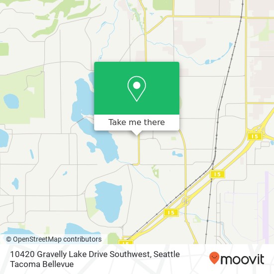 10420 Gravelly Lake Drive Southwest map