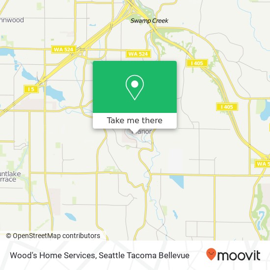 Wood's Home Services map