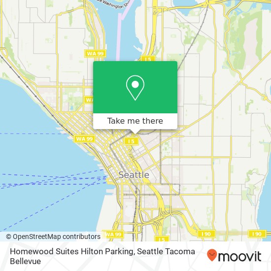 Mapa de Homewood Suites Hilton Parking