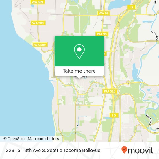 Mapa de 22815 18th Ave S