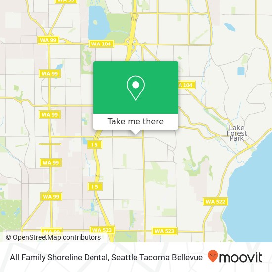 All Family Shoreline Dental map