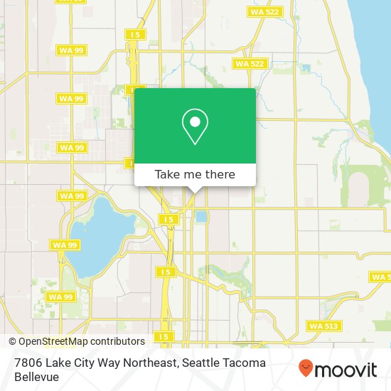 Mapa de 7806 Lake City Way Northeast
