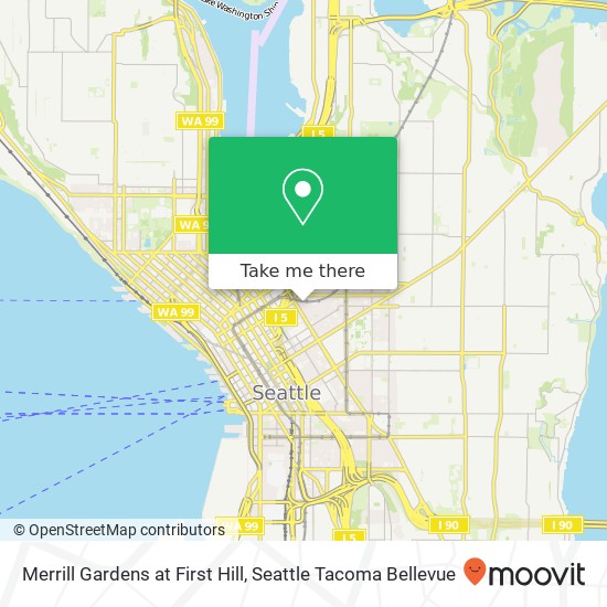 Merrill Gardens at First Hill map