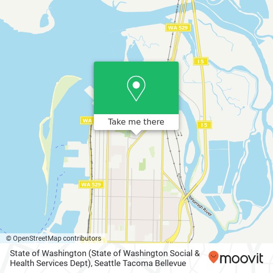 Mapa de State of Washington (State of Washington Social & Health Services Dept)