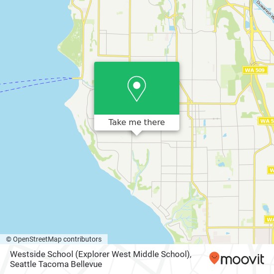 Mapa de Westside School (Explorer West Middle School)