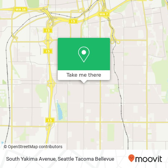 Mapa de South Yakima Avenue