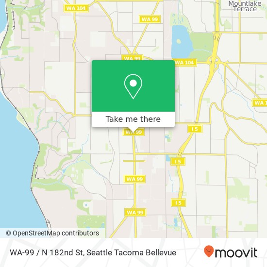 WA-99 / N 182nd St map