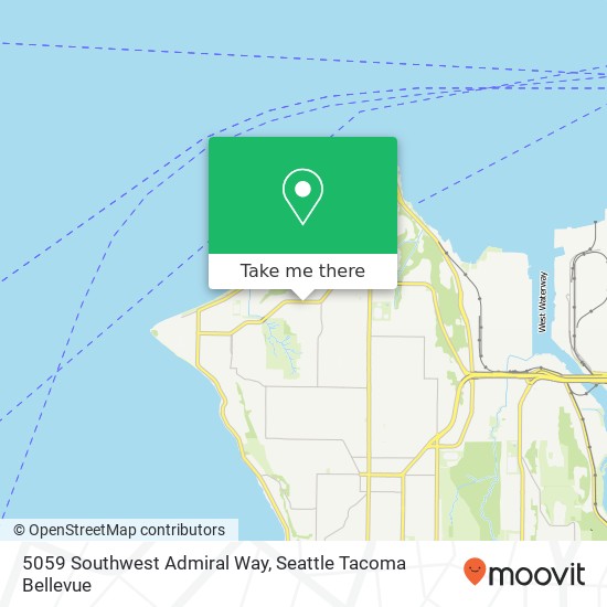 5059 Southwest Admiral Way map