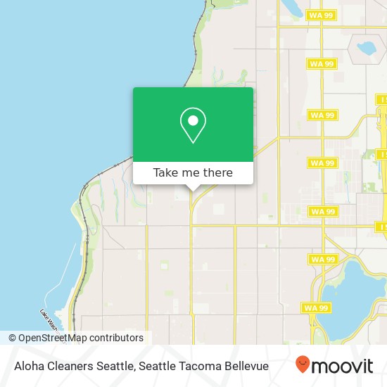 Mapa de Aloha Cleaners Seattle