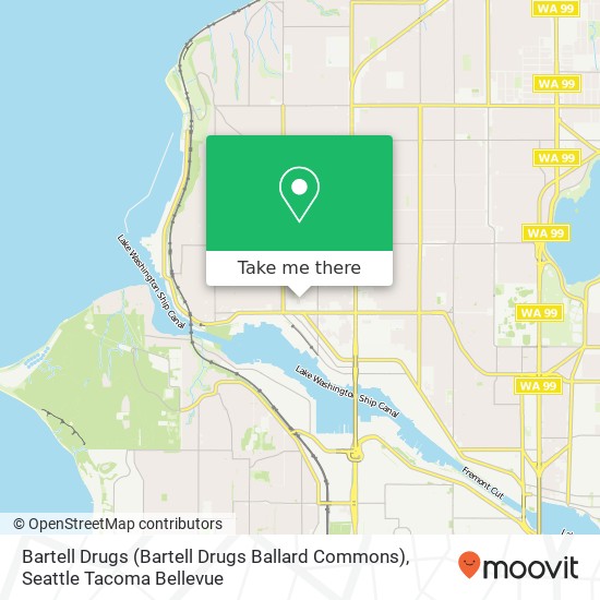 Bartell Drugs (Bartell Drugs Ballard Commons) map