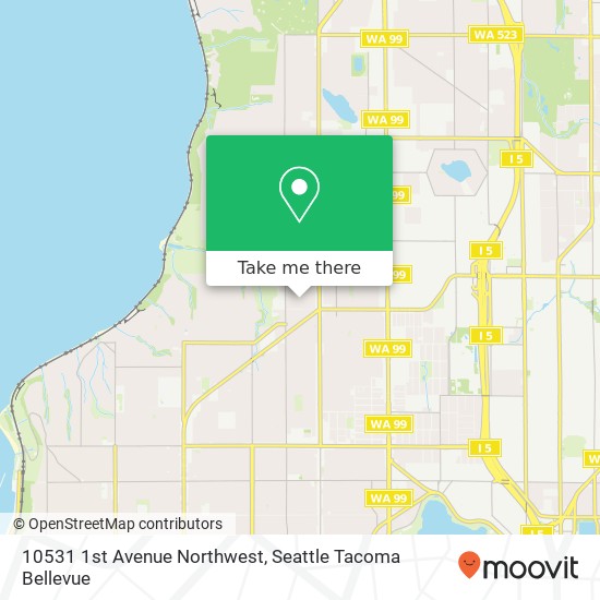 Mapa de 10531 1st Avenue Northwest