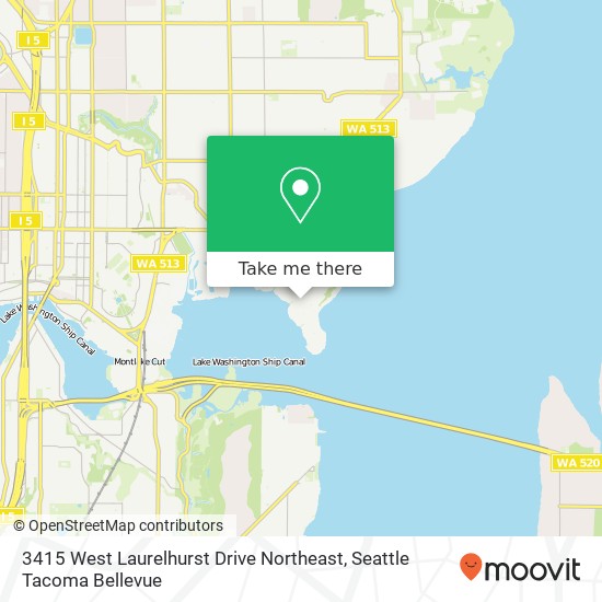 Mapa de 3415 West Laurelhurst Drive Northeast