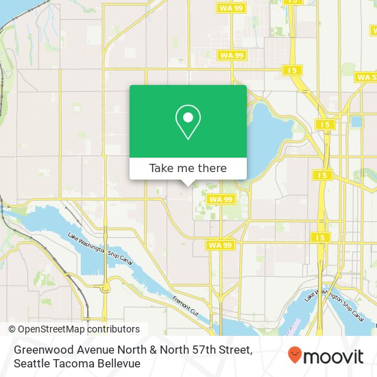 Greenwood Avenue North & North 57th Street map
