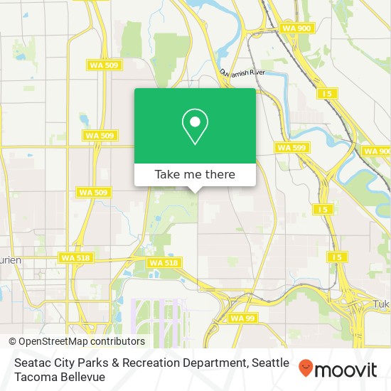 Seatac City Parks & Recreation Department map
