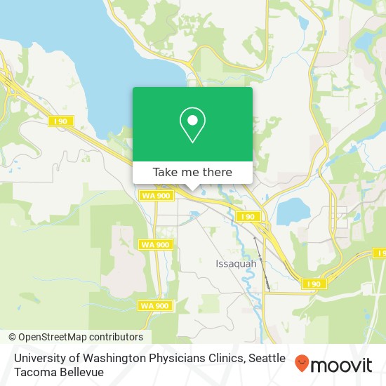 University of Washington Physicians Clinics map