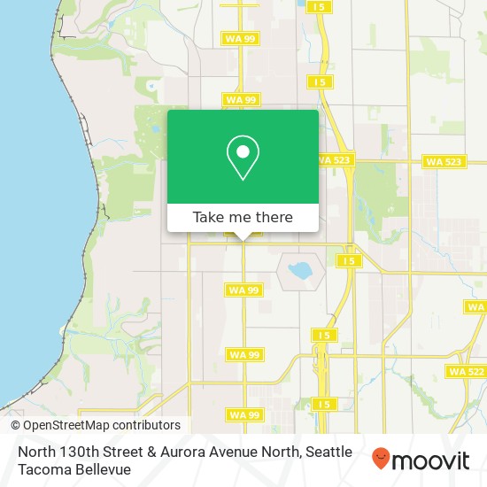 North 130th Street & Aurora Avenue North map