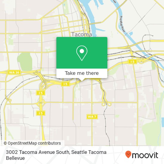 Mapa de 3002 Tacoma Avenue South