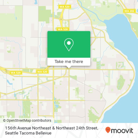 156th Avenue Northeast & Northeast 24th Street map