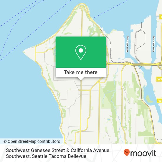 Southwest Genesee Street & California Avenue Southwest map