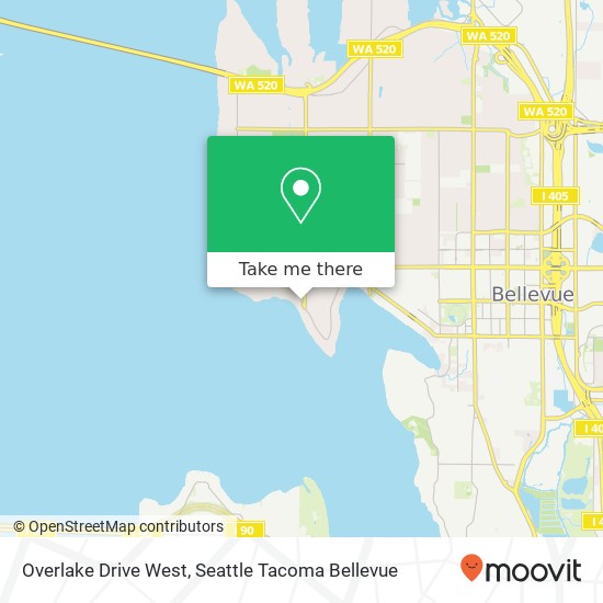 Mapa de Overlake Drive West