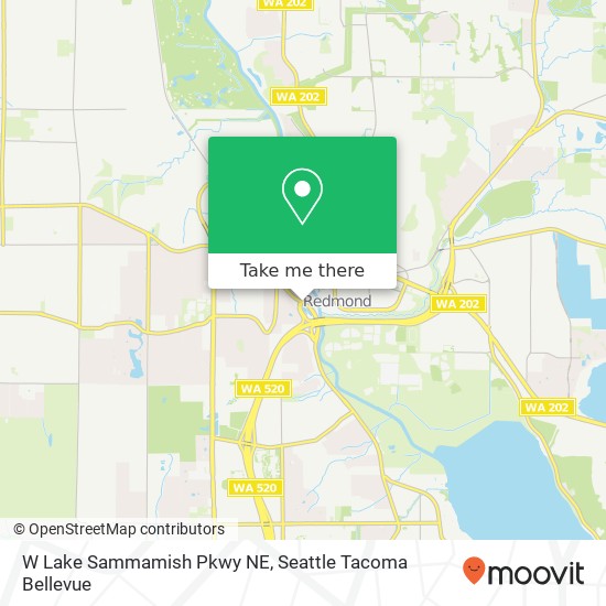 W Lake Sammamish Pkwy NE map