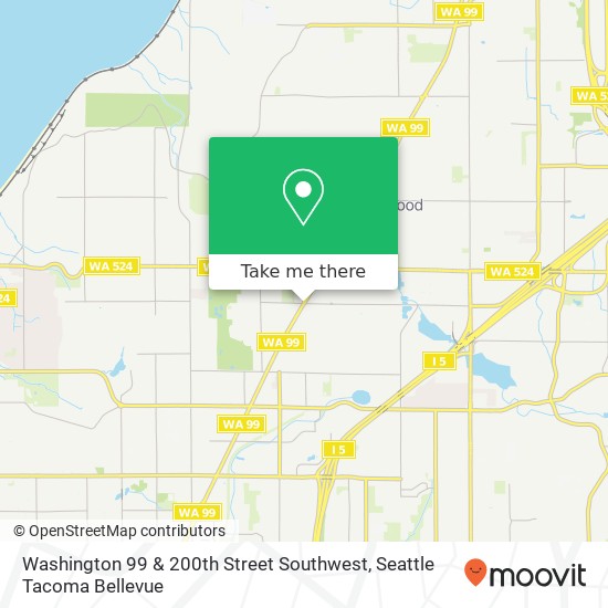 Washington 99 & 200th Street Southwest map