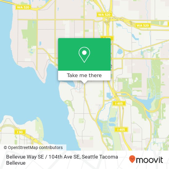 Mapa de Bellevue Way SE / 104th Ave SE
