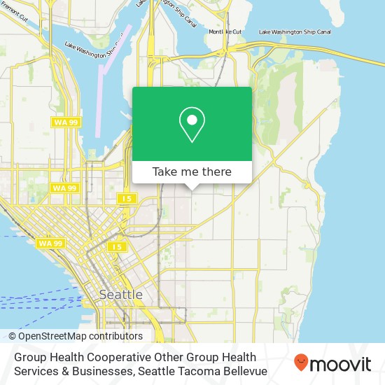 Group Health Cooperative Other Group Health Services & Businesses map