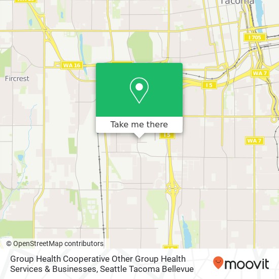 Mapa de Group Health Cooperative Other Group Health Services & Businesses