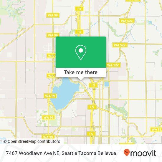 Mapa de 7467 Woodlawn Ave NE