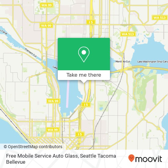 Mapa de Free Mobile Service Auto Glass