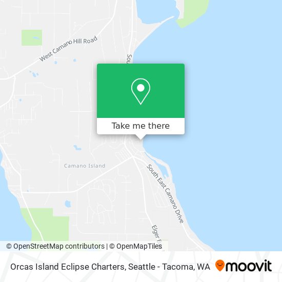 Orcas Island Eclipse Charters map